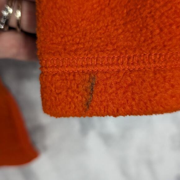 Aeropostale Y2K Sweater Mens Medium Orange Fleece Blue Stripe Vintage Skater - Picture 3 of 7